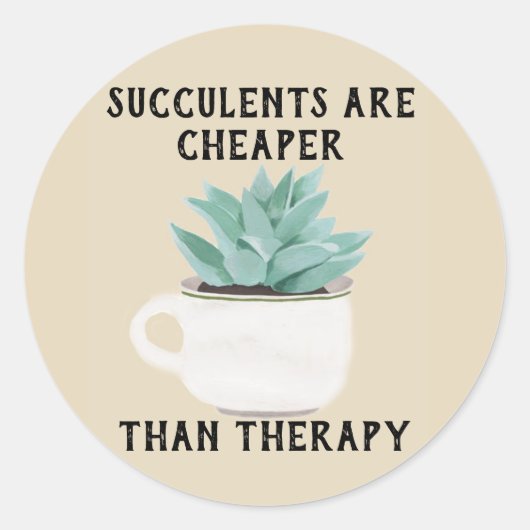 Les Succulents Sont Moins Chers Que Le Sticker Thé (Devant)