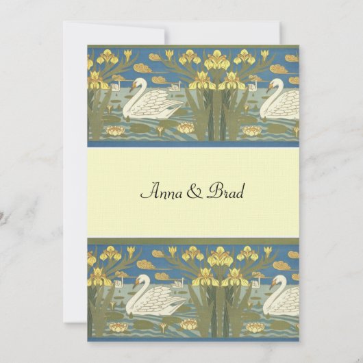 Les Swans La Faire-part de mariage (Dos)