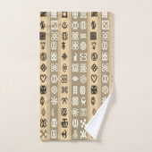 Les symboles d'Adinkra d'Africain ont barré (Serviette à main)