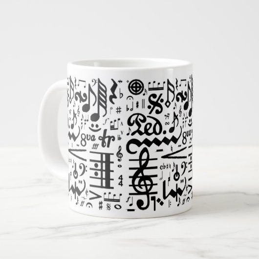 Les symboles de la musique Jumbo Mug (Devant gauche)