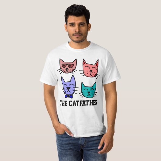 LES T-shirts CATFATHER, Cat Dad (Devant entier)