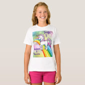 Les T-shirts d'anniversaire Rainbow et Unicorn (Devant entier)