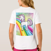 Les T-shirts d'anniversaire Rainbow et Unicorn (Dos)