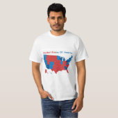 Les T-shirts des États-Unis divisés drôles (Devant entier)