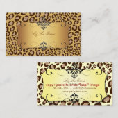 Les taches léopards / cartes de visite (Devant / Derrière)
