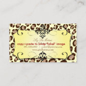 Les taches léopards / cartes de visite (Dos)