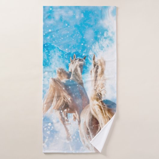 LES TAILLES D'HIVER DE HORSE ARABIENNE (Serviette de bain)