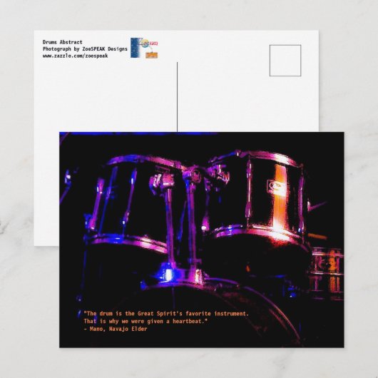 Les tambours font la carte postale Talking (Devant / Derrière)