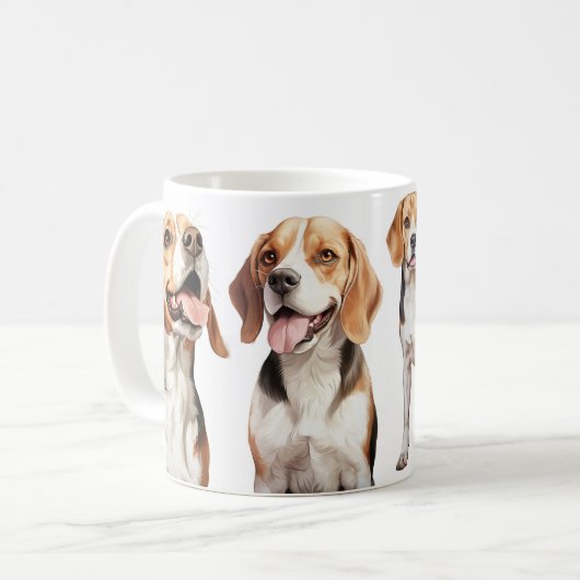 Les tasses à café de l'amant beagle (Devant gauche)