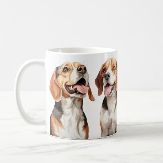 Les tasses à café de l'amant beagle (Gauche)