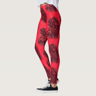 Les taureaux de Leggings Rouges courent dans la nu