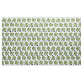 Les teckels aiment le jardin, coeurs rouges, tissu (Yard)