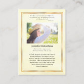 Les Theotokos de la carte de prière funéraire de V (Dos)