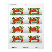 Les tomates préservent le Étiquette en canne (Feuille entière)