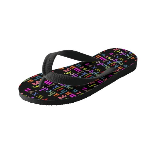 Les tongs de l'enfant Alphabet (Incliné)