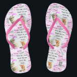 Les tongs de mariage de plage rose et blanc<br><div class="desc">Flip Flops de mariage de plage rose & blanc pour mariées,  bonne d'honneur ou demoiselles d'honneur. Grand cadeau de douche pour une mariée.</div>