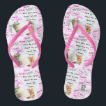 Les tongs de mariage de plage rose et blanc<br><div class="desc">Flip Flops de mariage de plage rose & blanc pour mariées,  bonne d'honneur ou demoiselles d'honneur. Grand cadeau de douche pour une mariée.</div>