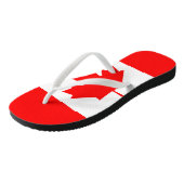Les tongs de plage du drapeau canadien pour hommes (Incliné)