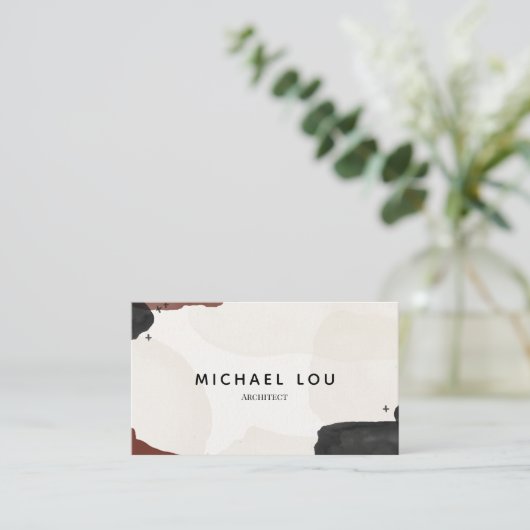 Les tons Abstraits de la Terre Carte de visite bra (Debout devant)