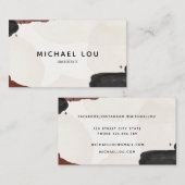 Les tons Abstraits de la Terre Carte de visite bra (Devant / Derrière)