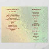 Les tons d'automne du programme de mariage vert et (Dos)