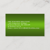 Les tons verts des Cartes de visite professionnels (Dos)