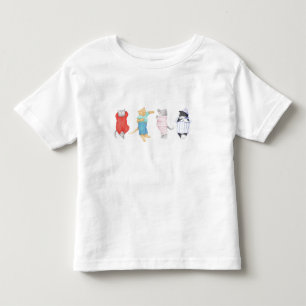 Les Tous Petits 4 CHATS EN PYJAMA T-Shirt pour tout-petit