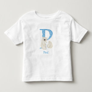 Les Tous Petits Animal ABC P est pour ours polaire T-shirt