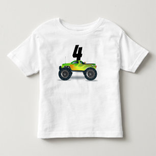 LES TOUS PETITS CHEMISE T-SHIRT MONSTER TRUCK POUR GARÇON DE 4 ANS