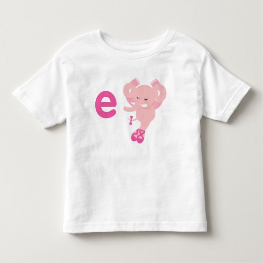 Les Tous Petits E est pour le T-shirt d'éléphant d'Ellie (Devant)