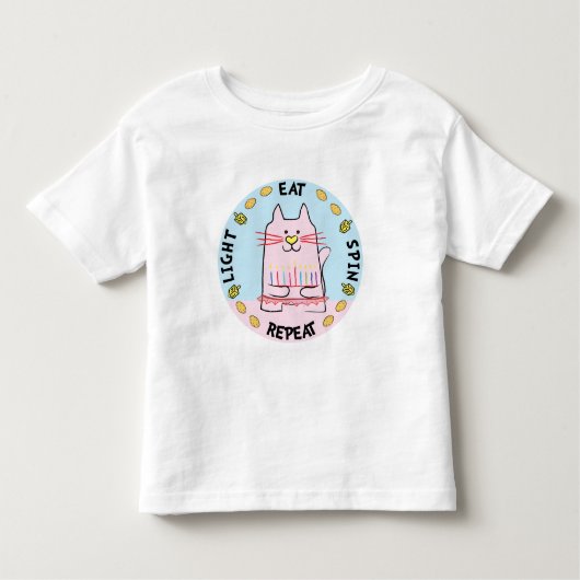 Les Tous Petits Hanukka T-Shirt pour tout-petit Spin Repeat (Devant)