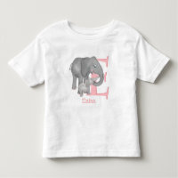 L'animal ABC E est pour t-shirt éléphant