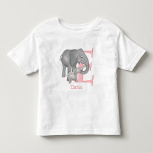 Les Tous Petits L'animal ABC E est pour t-shirt éléphant