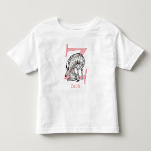 Les Tous Petits L'animal ABC Z est pour le T-shirt zèbre