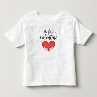Les Tous Petits Mon premier Saint-Valentin t-shirt pour tout-peti