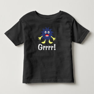 Les Tous Petits Monstre Bleu Marine - T-Shirt en Jersey fin pour t