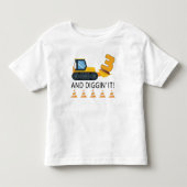 Les Tous Petits T-Shirt de construction pour 3e anniversaire – Tom (Devant)