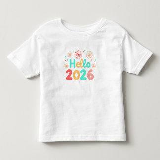 Les Tous Petits T-shirt « Hello 2026 » pour fillette | Nouvel An m