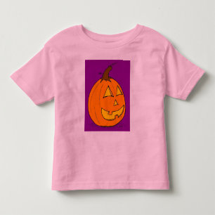 Les Tous Petits T-shirt Jack o' Lantern violet pour jeunes pousses