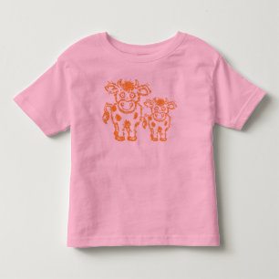 Les Tous Petits T-shirt mignon de vaches pour des enfants en bas