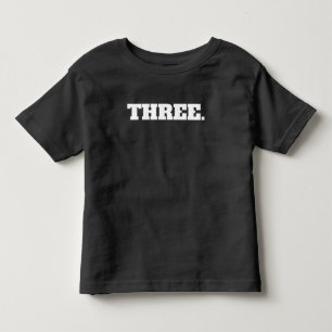 Les Tous Petits T-shirt noir et blanc 3e anniversaire pour bébé