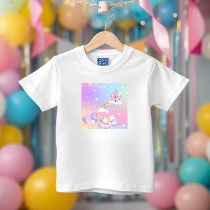 Les Tous Petits T-shirt pastel pour petite princesse licorne