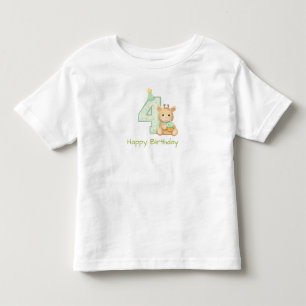 Les Tous Petits T-shirt pour enfant de 4 ans d'anniversaire Ourson