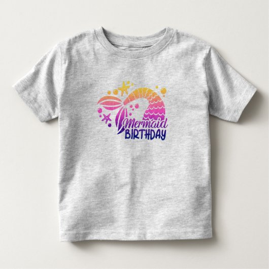 Les Tous Petits T-shirt pour l'anniversaire de la sirène (Devant)