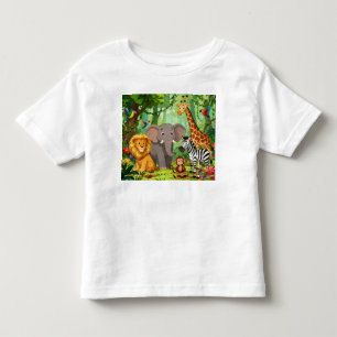 Les Tous Petits T-shirt pour tout-petit avec animaux de jungle T