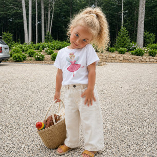 Les Tous Petits T-shirt pour tout-petit Ballerine Fée à l'aquarell