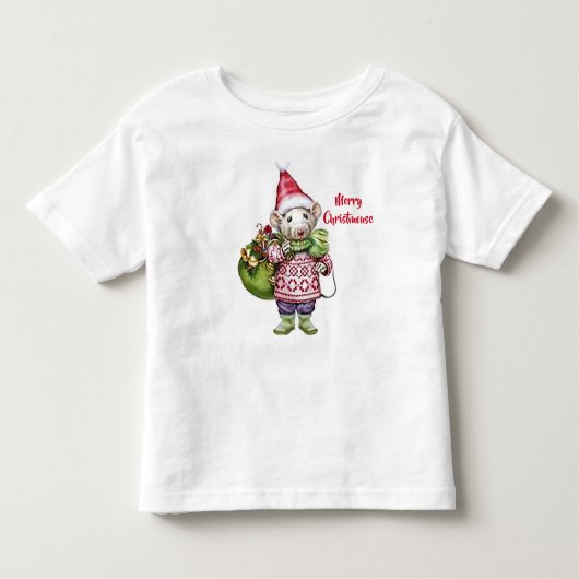 Les Tous Petits T-shirt pour tout-petit Merry Christmouse (Devant)