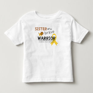 Les Tous Petits T-shirt pour tout-petit sœur brave guerrier cancer
