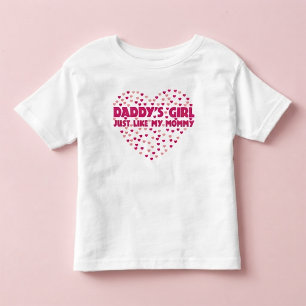 Les Tous Petits T-shirt pour tout-petite fille de papa comme ma ma