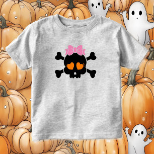 Les Tous Petits T-shirt Toddler avec crâne mignonne pour fille